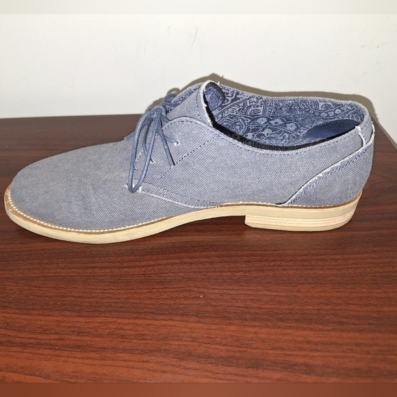 A pair of Margaritaville men\'s blue suede loafers in a size 11. Office, business main image 11